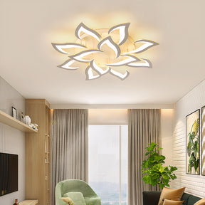 Contemporary Flower Shape Iron LED Ceiling Light For Living Room