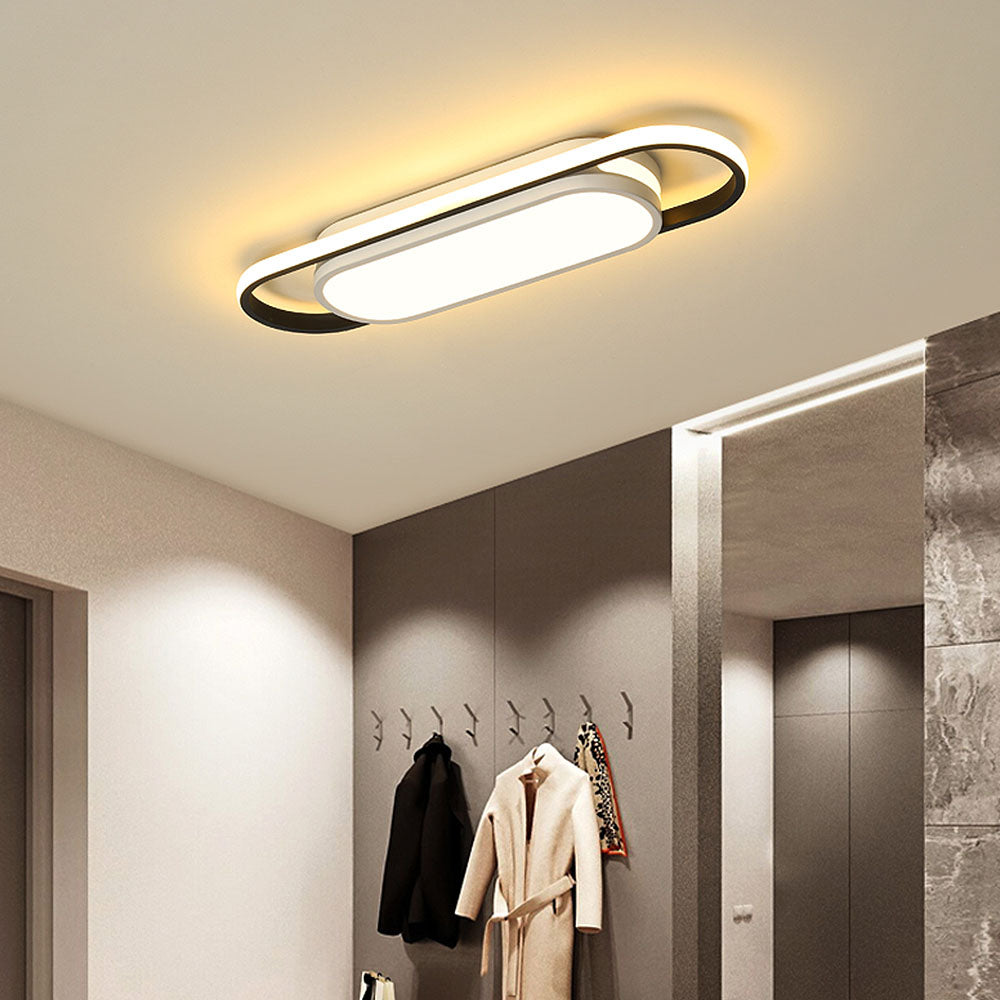 Black Simple Corridor Long LED Low Ceiling Lights
