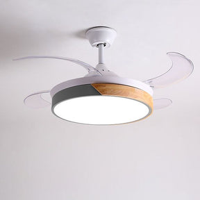 Acrylic Macaron Restaurant Simple Ceiling Fan With Light