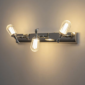 Silver Metal Simple Long Bathroom Wall Lights