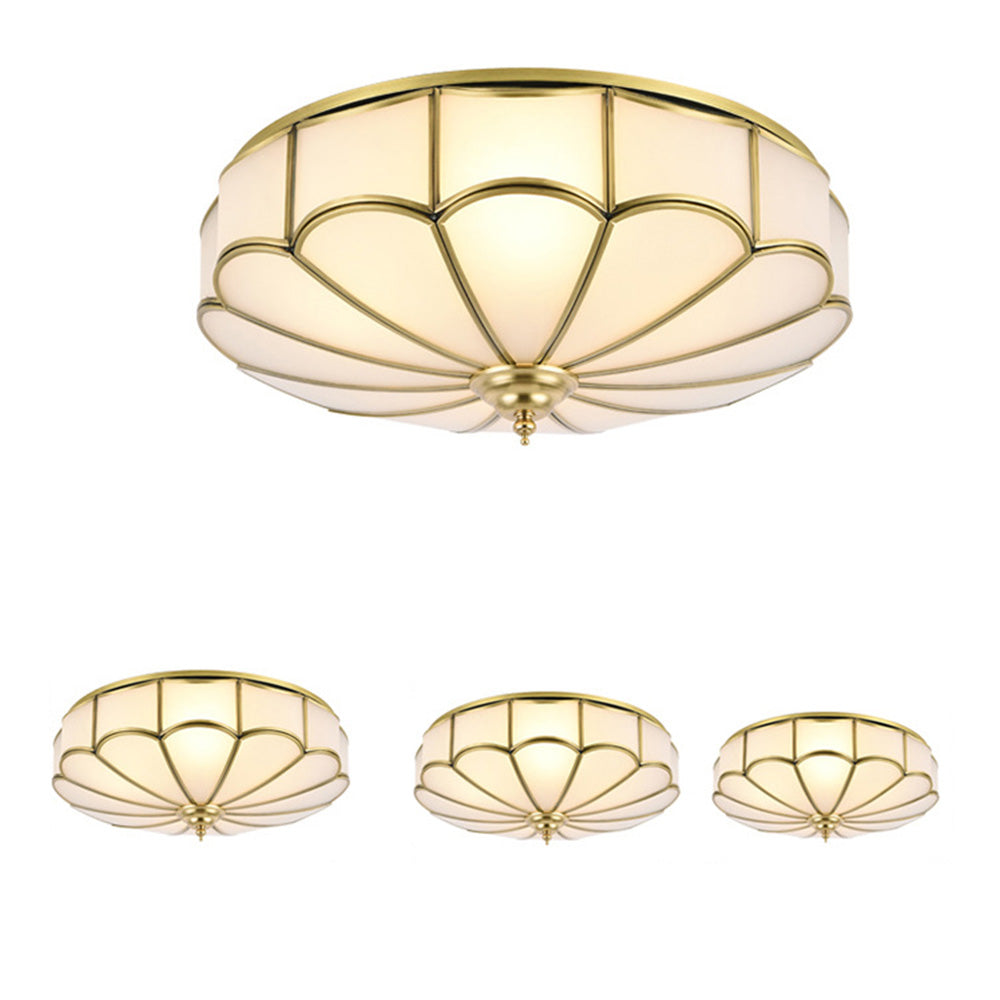 Art Deco Brass Frame Modern Ceiling Lights for Living room