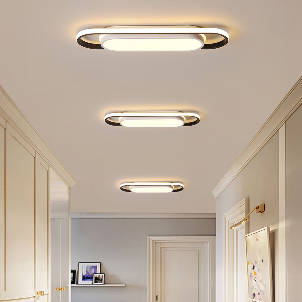 Black Simple Corridor Long LED Low Ceiling Lights