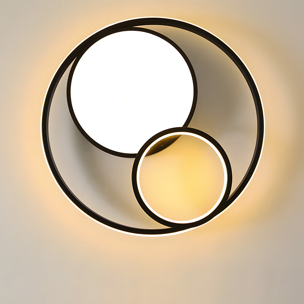 Modern Round LED Ceiling Lights Bedroom Art Decor