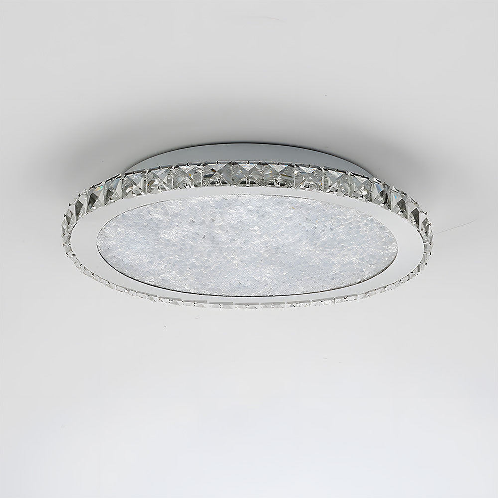 Chrome Crystal Flush Mount Ceiling Light Luxury Crystal Chandeliers