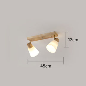 Modern Rotatable Wood Minimal Decor Track Lighting For Hallway