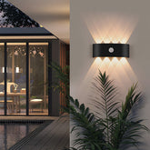 IP65 Modern Up and Down LED PIR Outdoor Wall Light