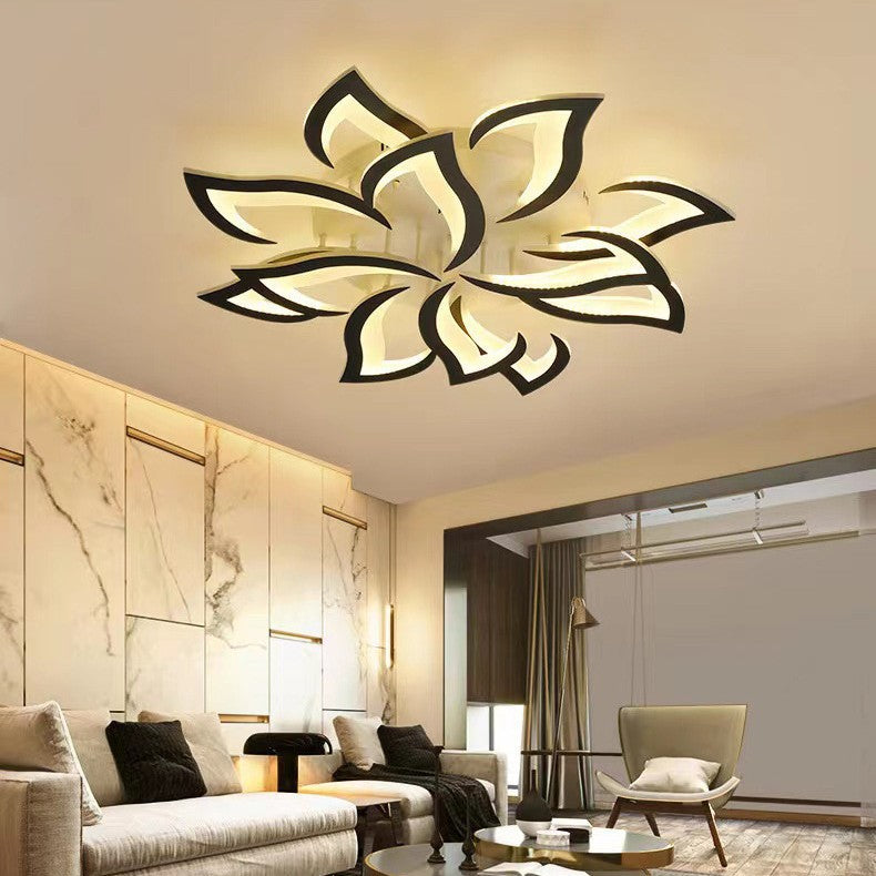 Contemporary Flower Shape Iron LED Ceiling Light For Living Room