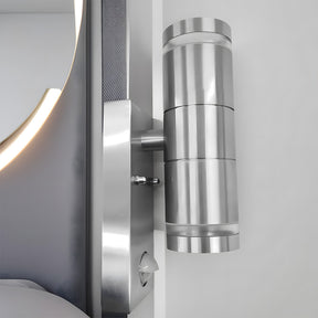 Cylindrical Wall-mounted Stainless Steel Outdoor Wall Lights for Living Room