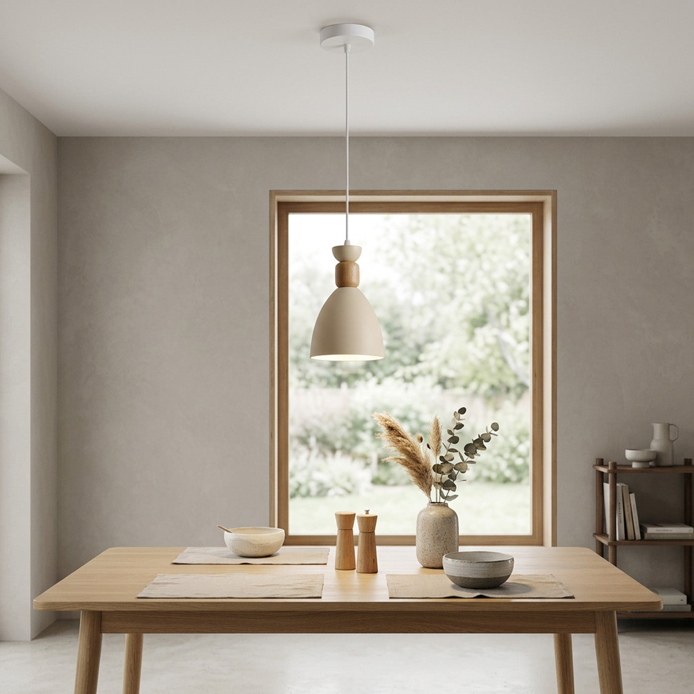 Nordic Wooden Metal Pendant Light Fixture for Kitchen Island