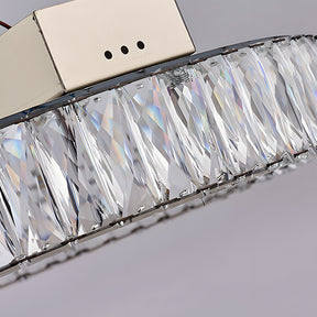 Modern Luxury Stainless Steel K9 Crystal Round Ceiling Lights for Living Room