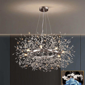 Modern Luxury Crystal Ring Chandelier for Living Room Dining Room
