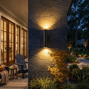 Atlas Dual Beam Outdoor Wall Light