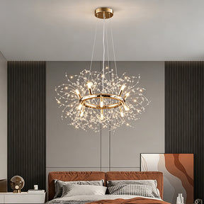 Modern Luxury Crystal Ring Chandelier for Living Room Dining Room