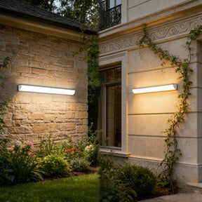 Set of 2 Minimalist Outdoor Waterproof LED Wall Light