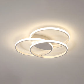 Modern Minimalist White Circle Iron LED Ceiling Lights For Living Room