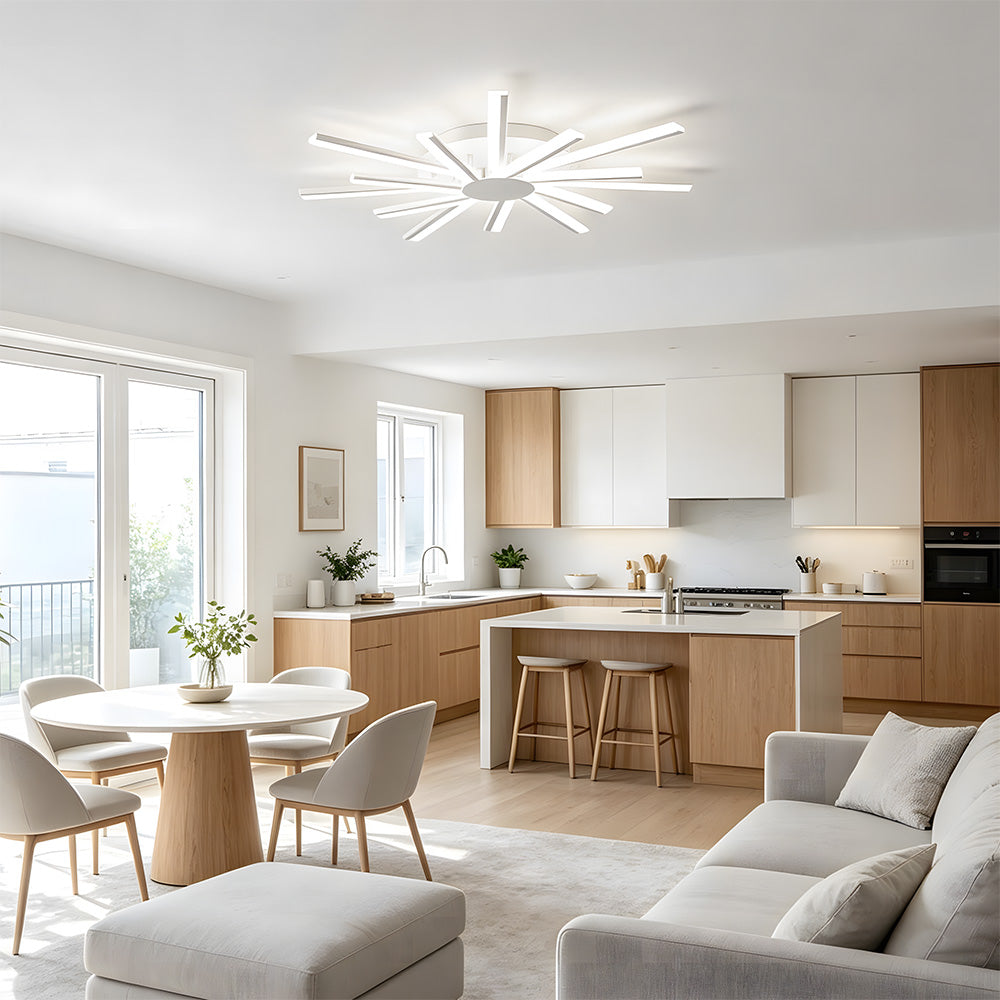 Stylish Multi Arm Acrylic LED Ceiling Lights for Living Room