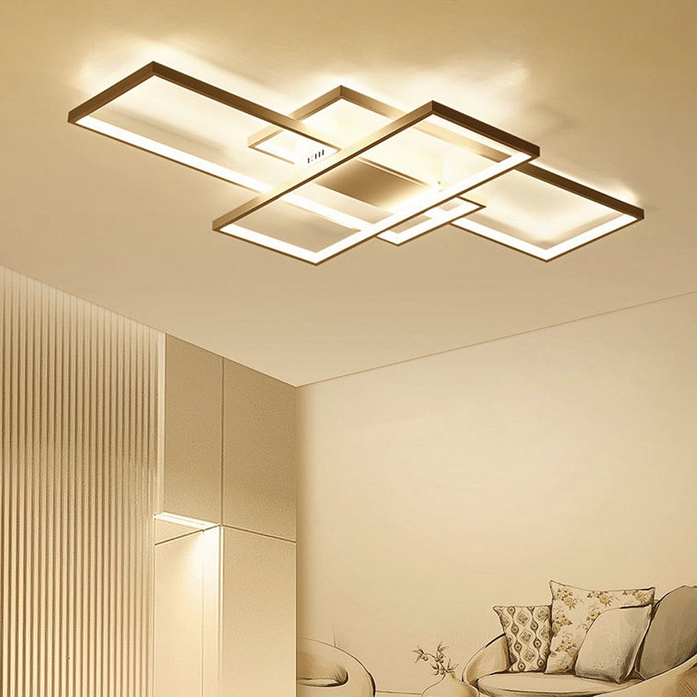 Modern Geometric Aluminum LED Ceiling Lights For Living Room