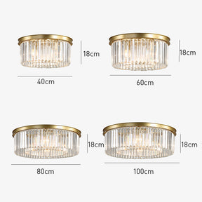 Modern Round Crystal Flush Mount Ceiling Light for Bedroom