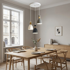 Nordic Wooden Metal Pendant Light Fixture for Kitchen Island