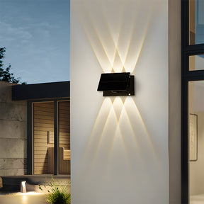 External Solar Wall Lights Up & Down Waterproof Garden Wall Lamp, Dusk-to-Dawn