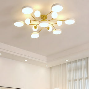 Modern Multi Arm Glass LED Flush Mount Ceiling Lights for Living Room