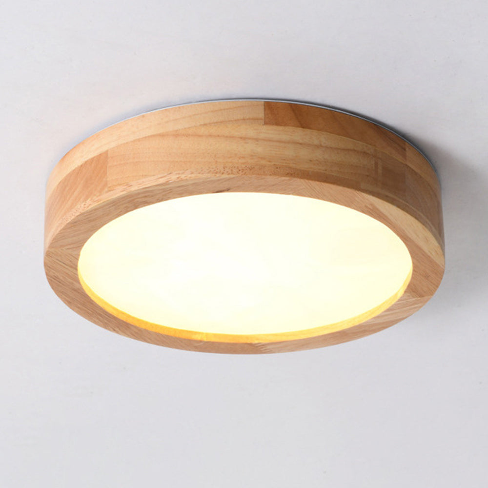 Retro Wood LED Ceiling Light For Living Room