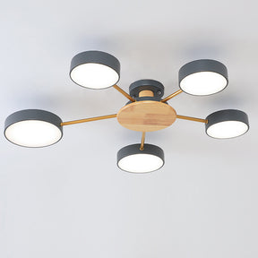 Multi Bulbs Round LED Bedroom Ceiling Light