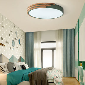 Simple Wood LED Ceiling Lights for Bedroom