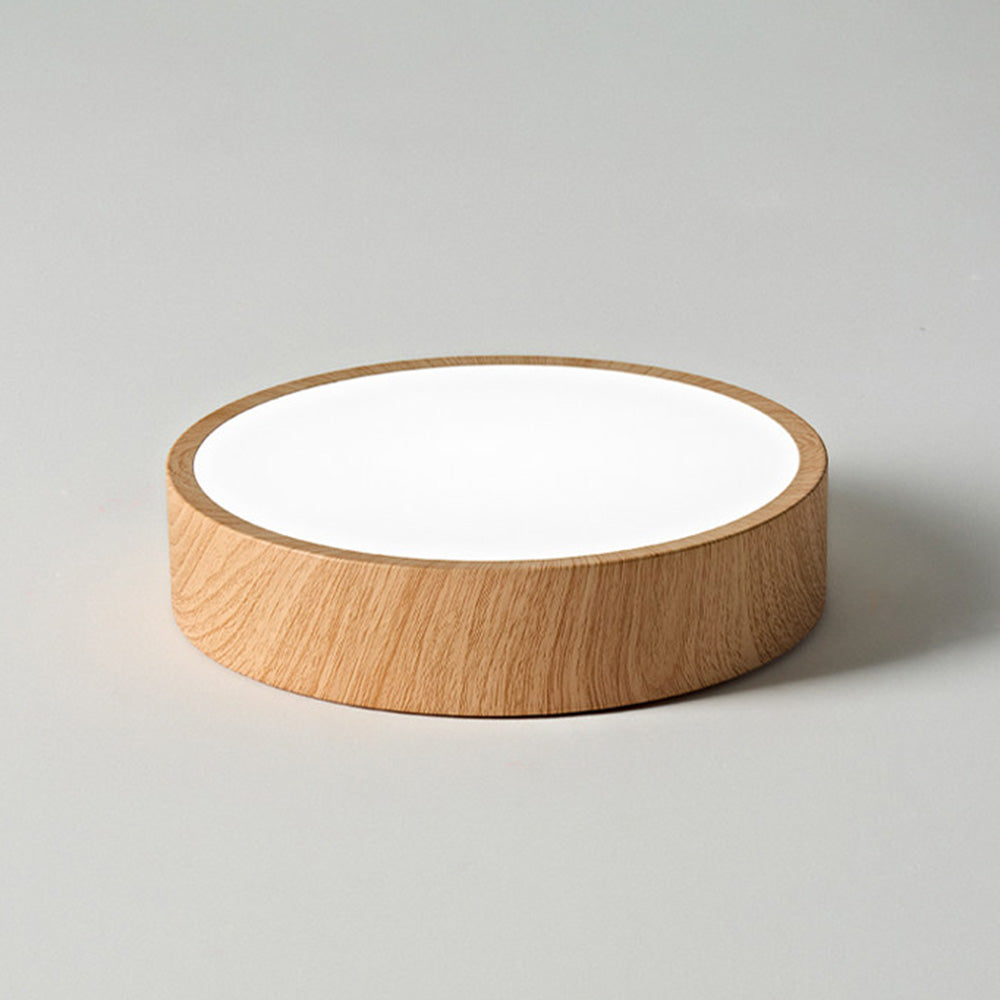 Nordic Wood LED Flush Mount Ceiling Light Minimalist Lamp for Bedroom