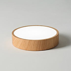 Nordic Wood LED Flush Mount Ceiling Light Minimalist Lamp for Bedroom