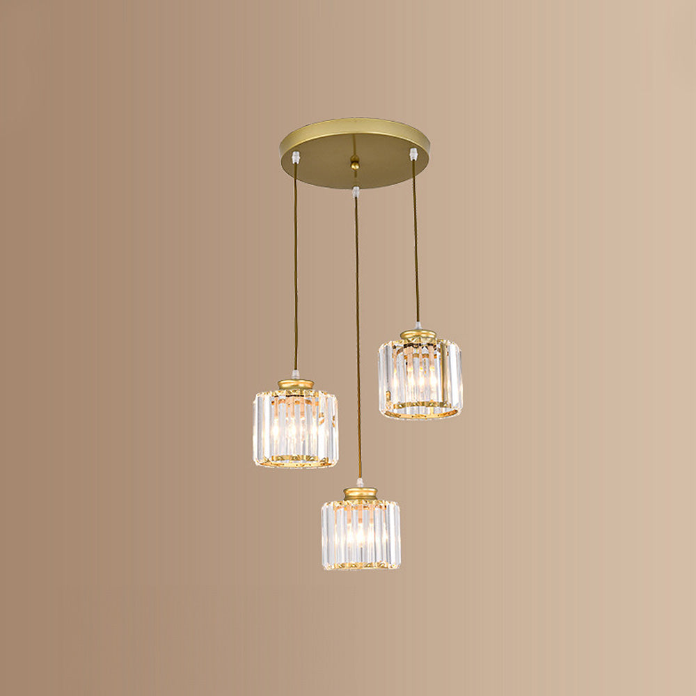 Simple Multi-Head Designer Crystal Kitchen Island Lamps