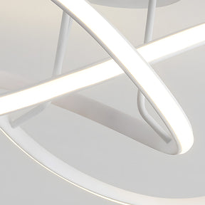 Modern LED Spiral Semi Flush Mount Ceiling Light for Living Room Hallway Kitchen