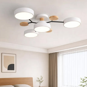 Aria Nordic Wood Flush Mount Ceiling Light