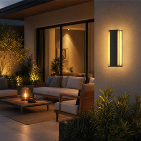 Modern Exterior Solar Wall Lights for House Garage Porch Patio, Dusk to Dawn