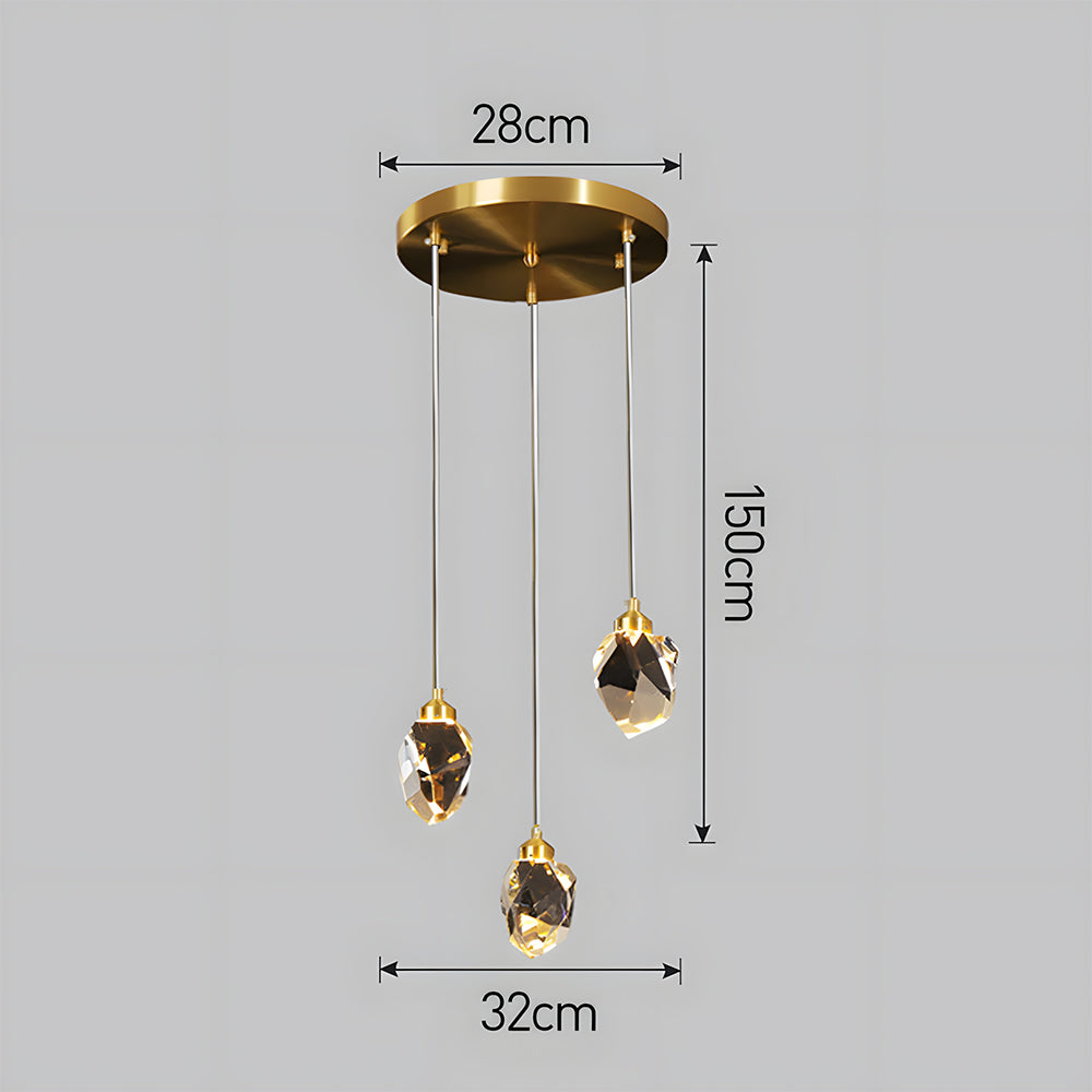 Creative Modern Crystal Gold Raindrop Chandelier