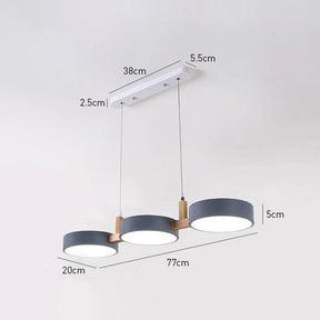 Metal Cylinder 3 Light Pendant Lights over Kitchen Island