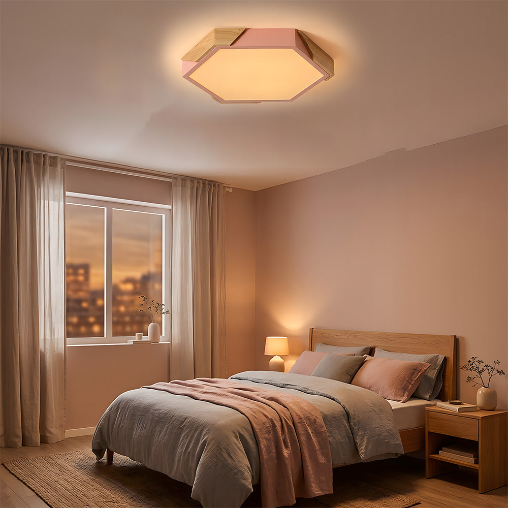 Modern Flush Mount Hexagonal LED Ceiling Lights for Hallway