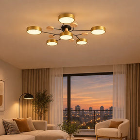 Nordic Wood Flush Mount Ceiling Light for Bedroom