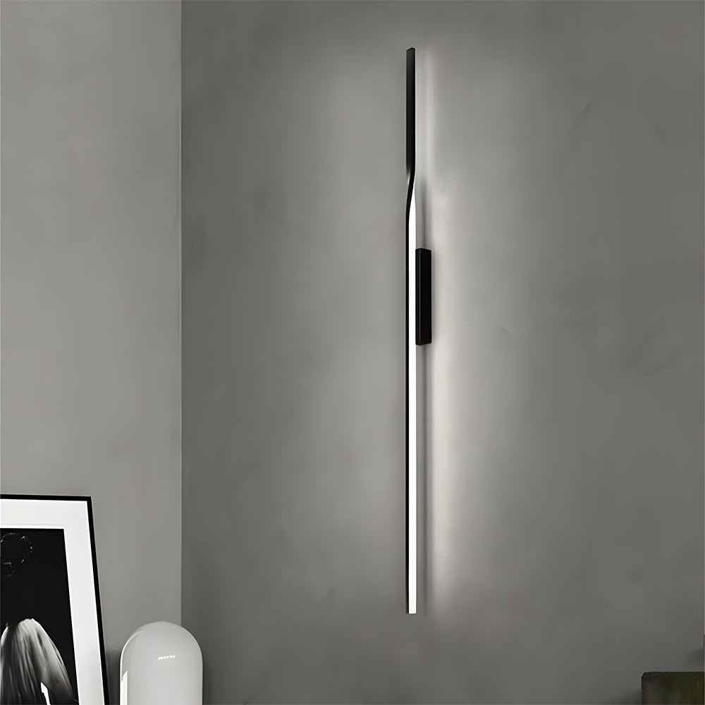 Modern Linear Black LED Wall Lamp for Living Room Bedroom
