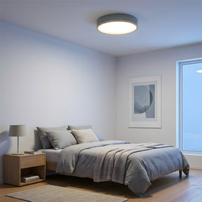 Contemporary Round Flush Mount Wooden Acrylic LED Ceiling Lights for Dining Room