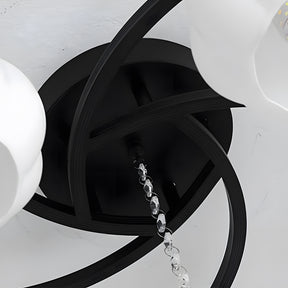 Contemporary Globe Glass Semi-Flush Mount Ceiling Light