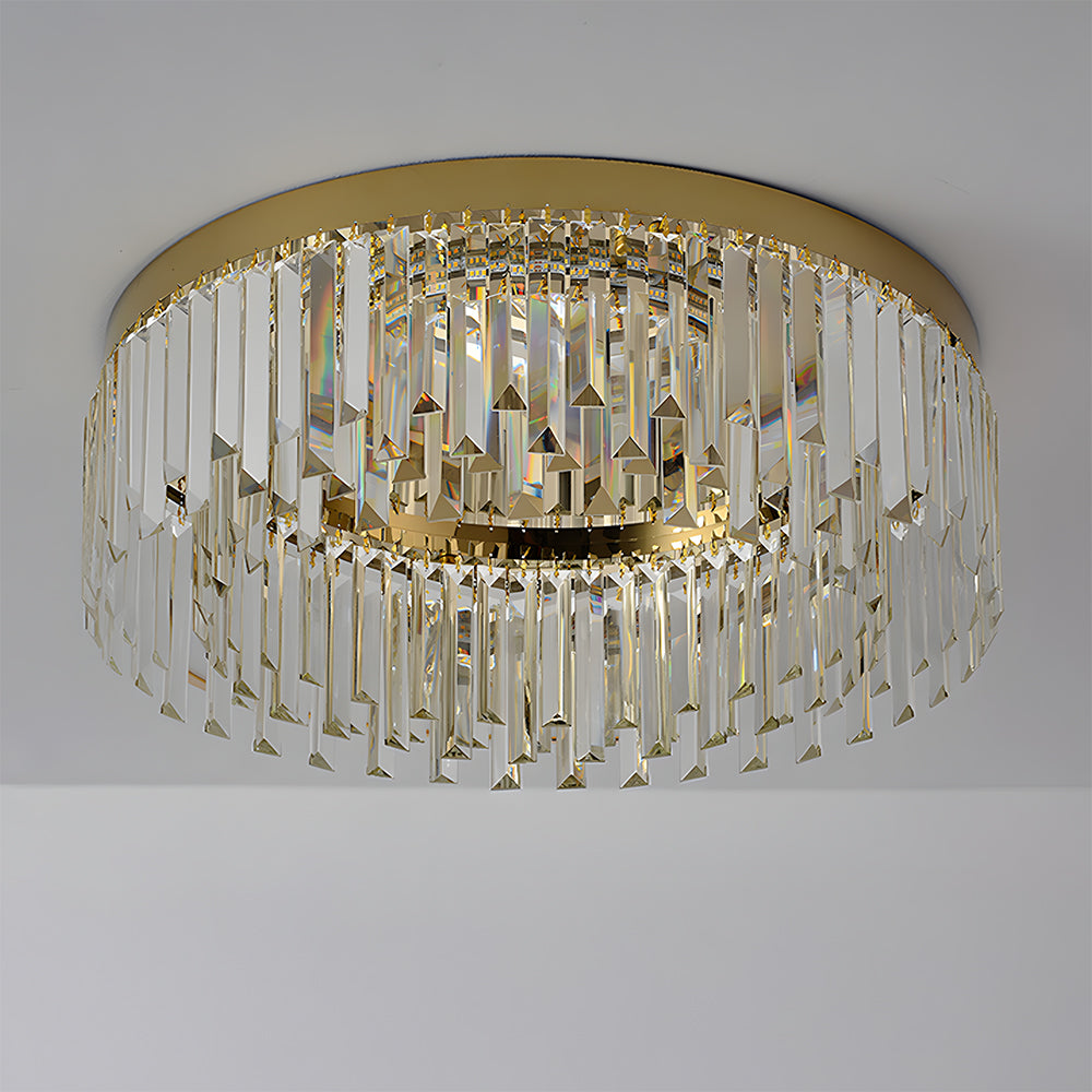 Round Led Crystal Ceiling Light for Living Room