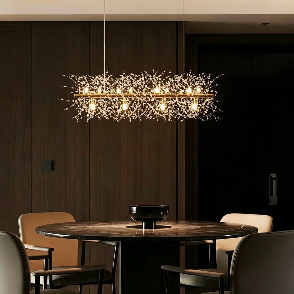 Nordic Luxury Crystal Dining Pendant Light for Kitchen Island