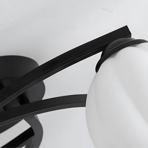 Contemporary Globe Glass Semi-Flush Mount Ceiling Light