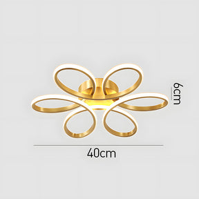 Minimalist Petal Metal LED Living Room Ceiling Light