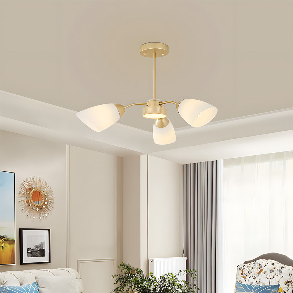 Nordic Decor Frosted Glass LED Bedroom Ceiling Light