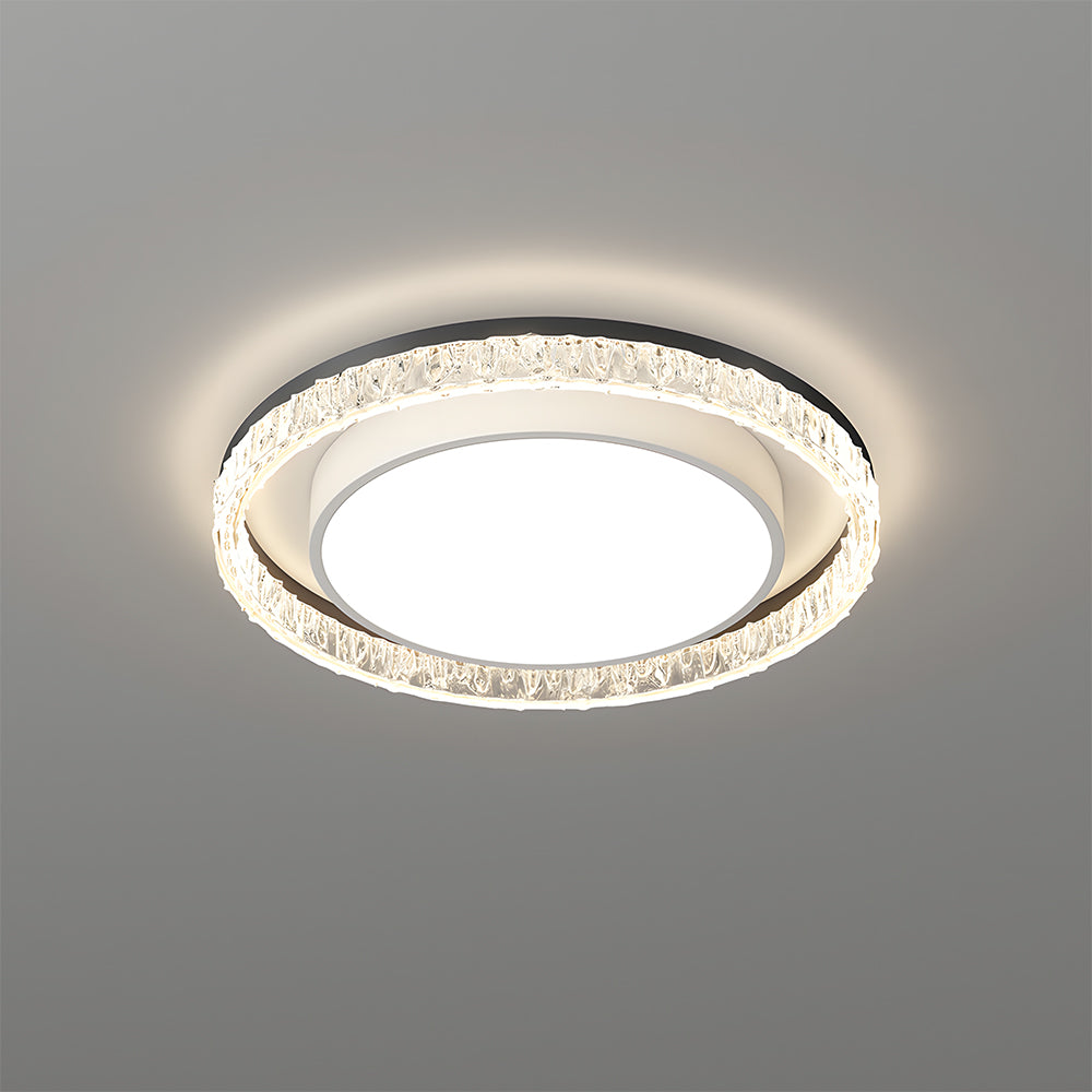 Ceiling light fixture with crystal 