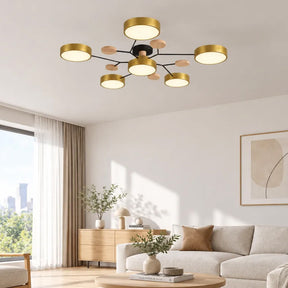 Nordic Wood Flush Mount Ceiling Light for Bedroom