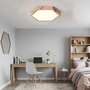 Modern Flush Mount Hexagonal LED Ceiling Lights for Hallway