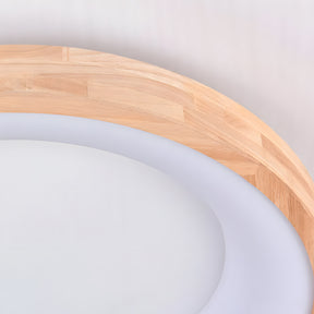 Flush Mount Ceiling Light Round Wooden LED Ceiling Lights